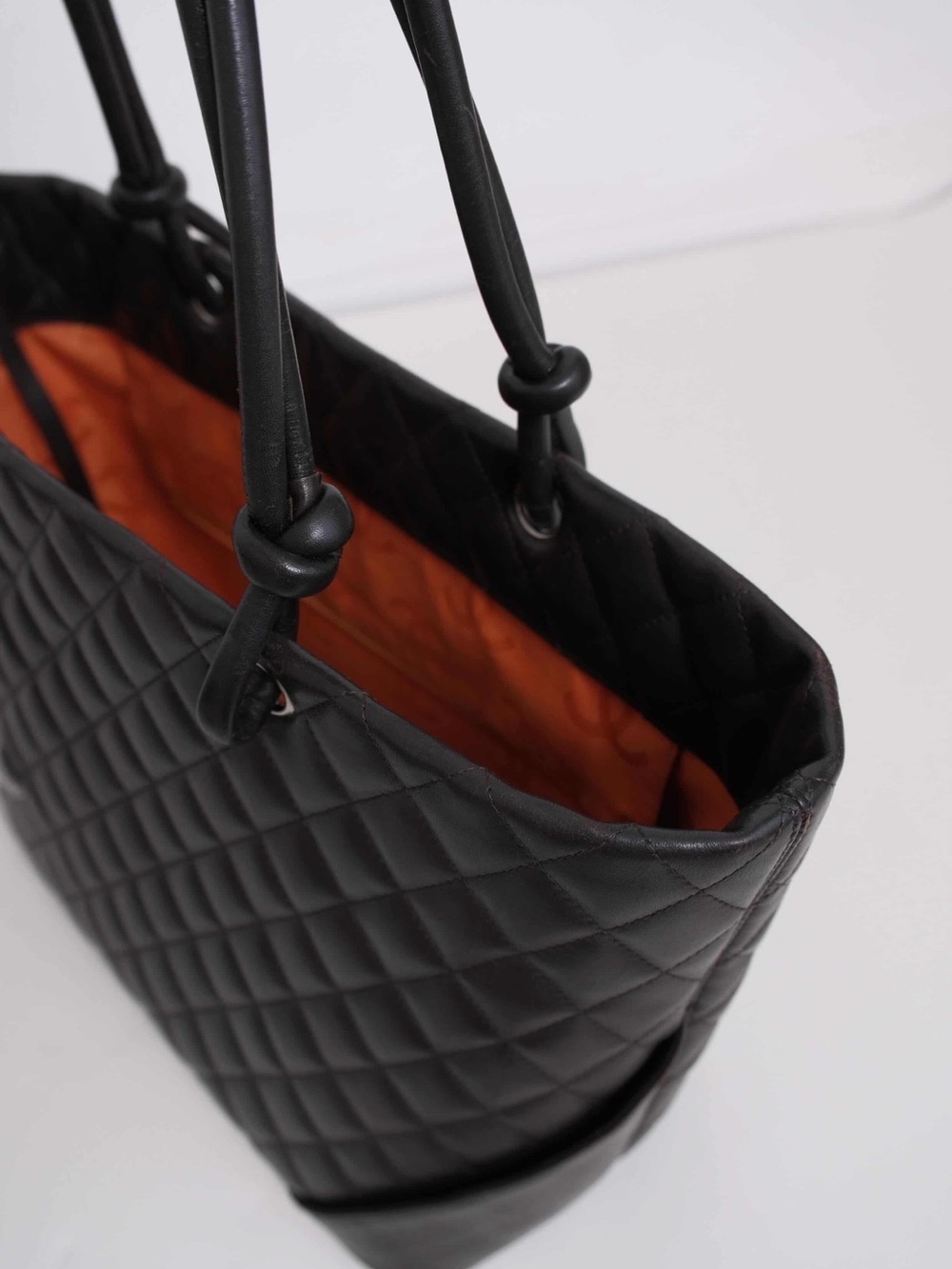 CHANEL Cambon dark brown Quilted Leather Tote with Signature CC - Picture 6 of 15